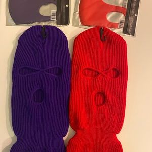 3-hole purple & red ski mask bundle w/free mask